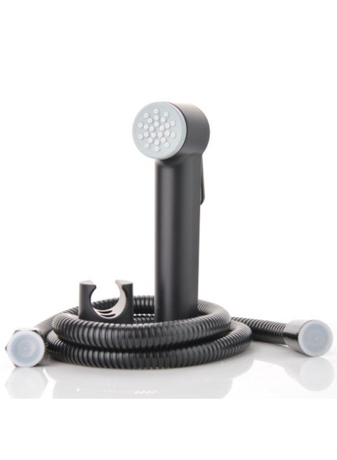 Black Handheld Shattaf Bidet Sprayer with 1.2m Hose, Self-Cleaning Kit for Bathroom & Toilet
